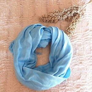 Bindya Lulla Sky Blue Viscose Lightweight Scarf